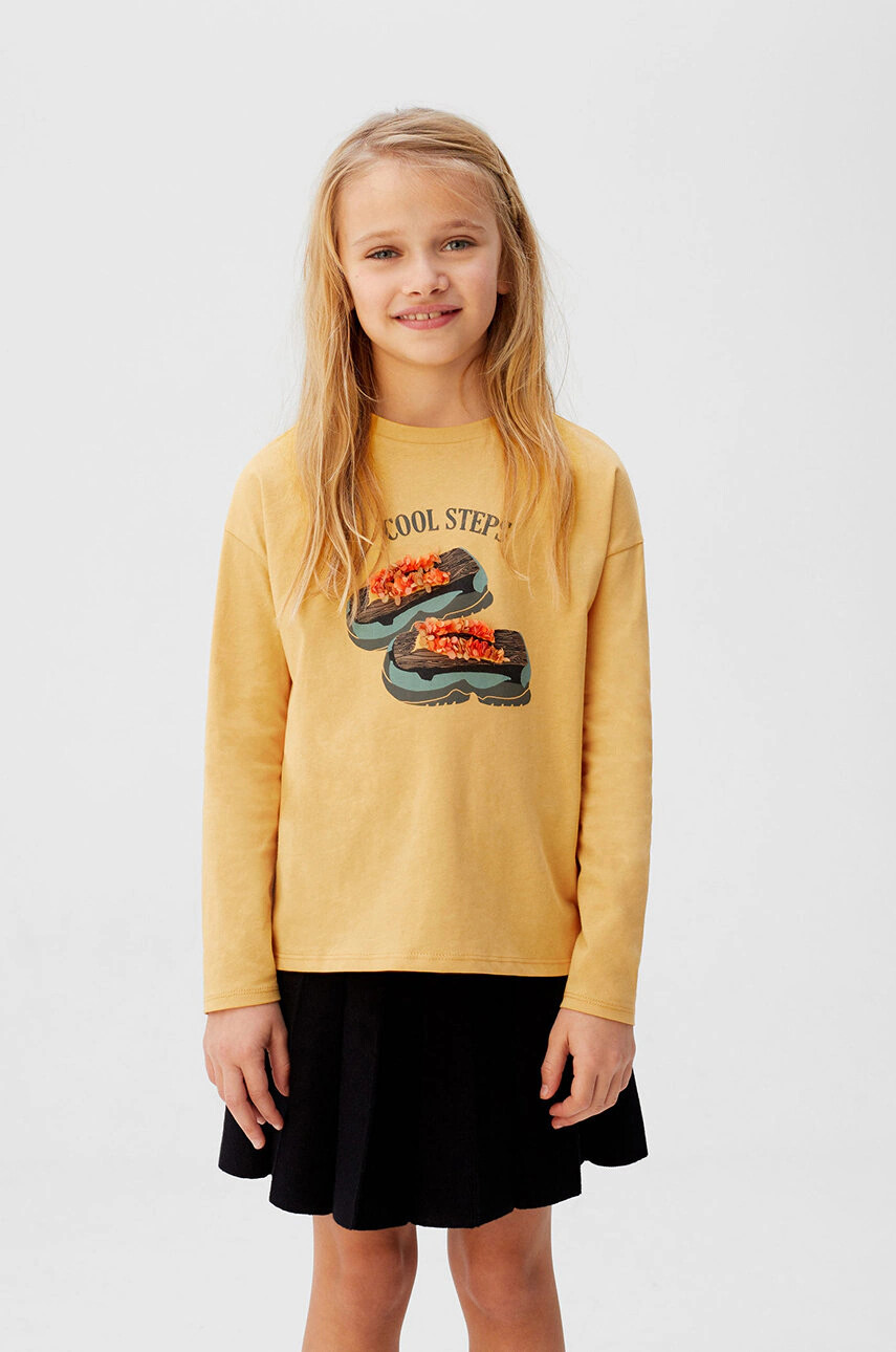 Mango Kids Детска риза с дълги ръкави Steps 110-164 cm - Pepit.bg