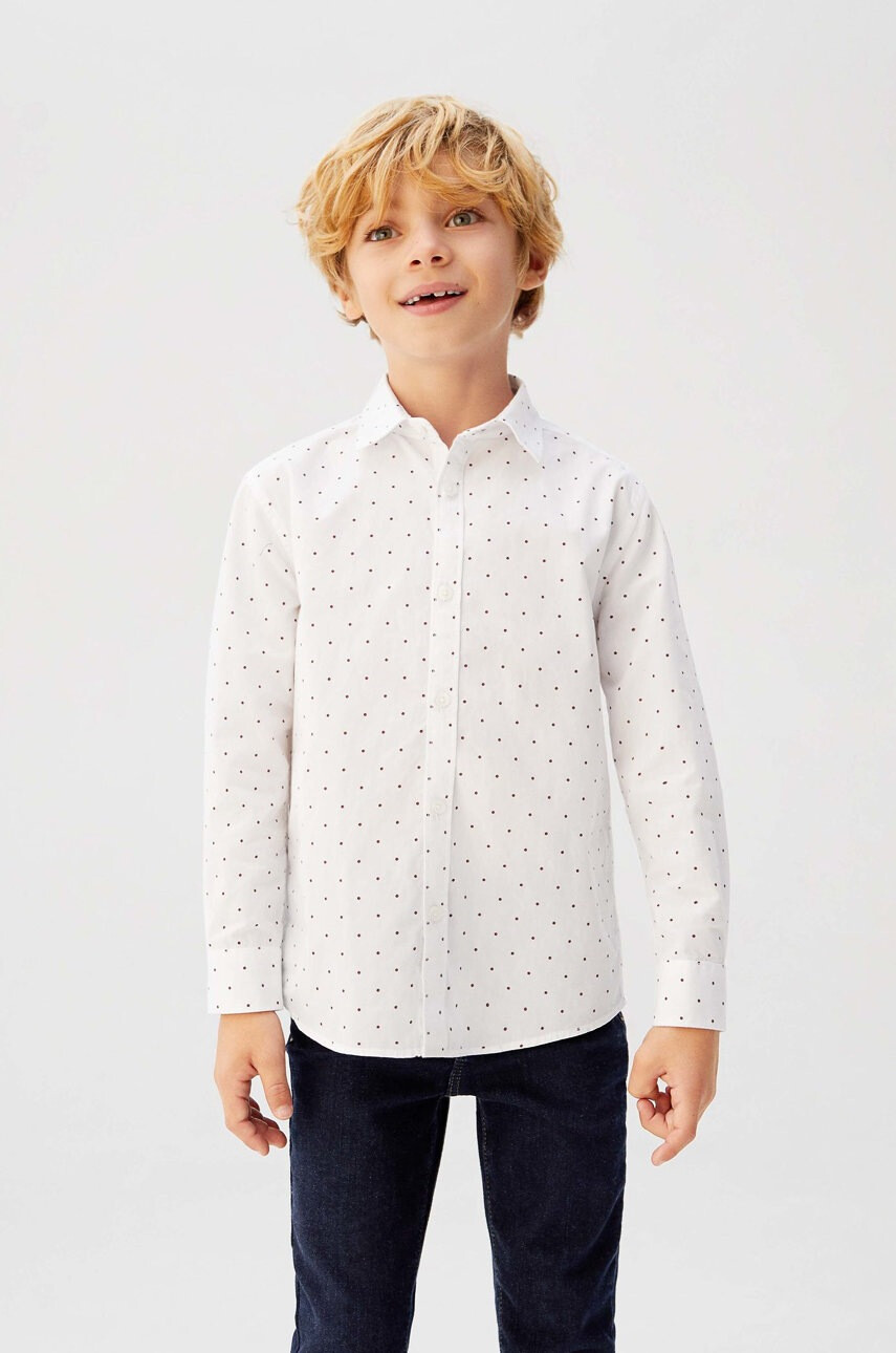 Mango Kids Детска риза Topo 110-164 cm - Pepit.bg