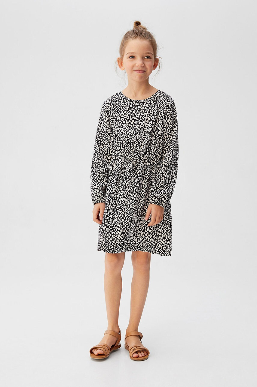 Mango Kids Детска рокля Leopards 110-164 cm - Pepit.bg