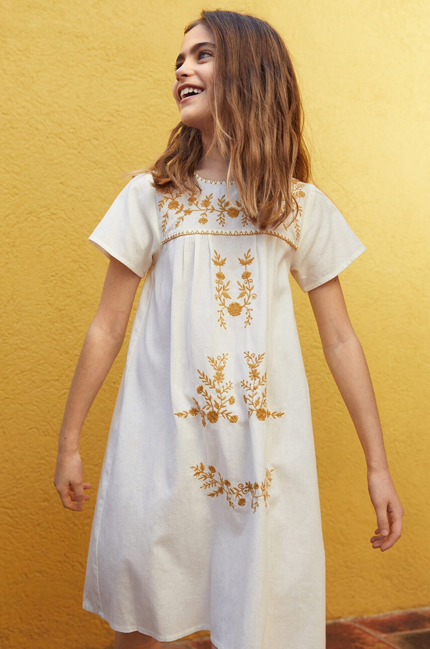 Mango Kids Детска рокля Mexican 110-164 cm - Pepit.bg