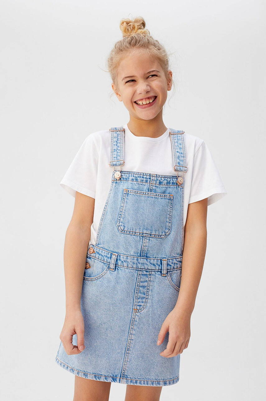 Mango Kids Детска рокля Paulina 110-164 cm - Pepit.bg