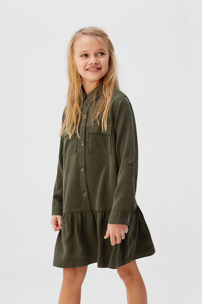 Mango Kids Детска рокля Zinni 110-164 cm - Pepit.bg