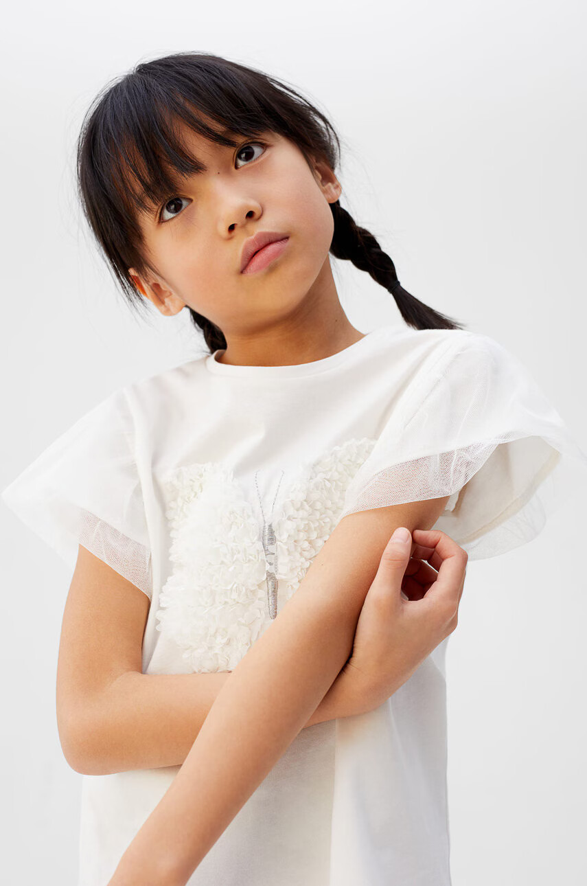 Mango Kids Детска тениска Butter 110-164 cm - Pepit.bg