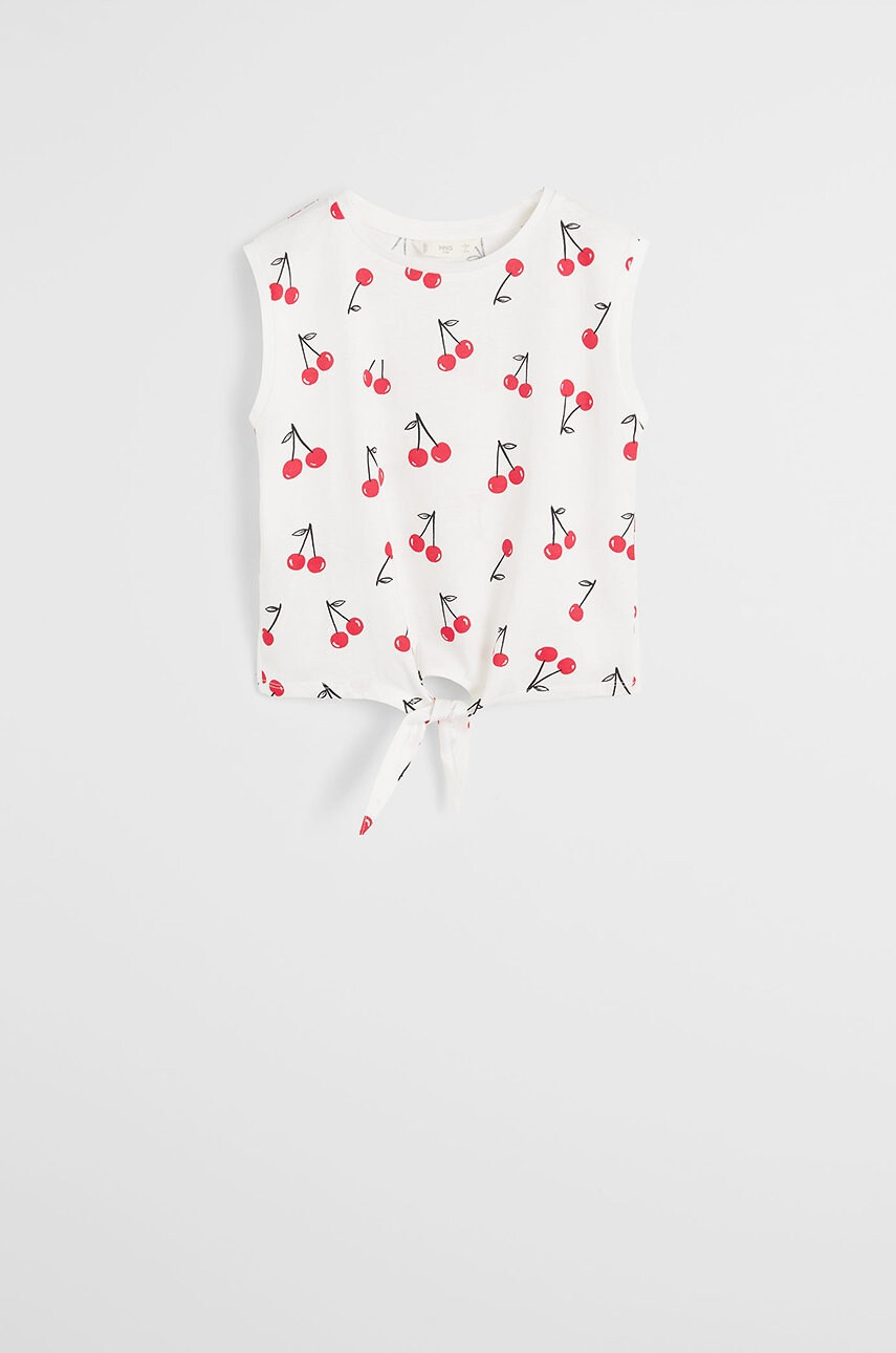 Mango Kids Детска тениска Cherry 110-164 cm - Pepit.bg