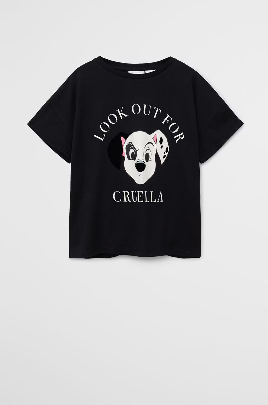 Mango Kids Детска тениска Cruella 110-164 cm - Pepit.bg