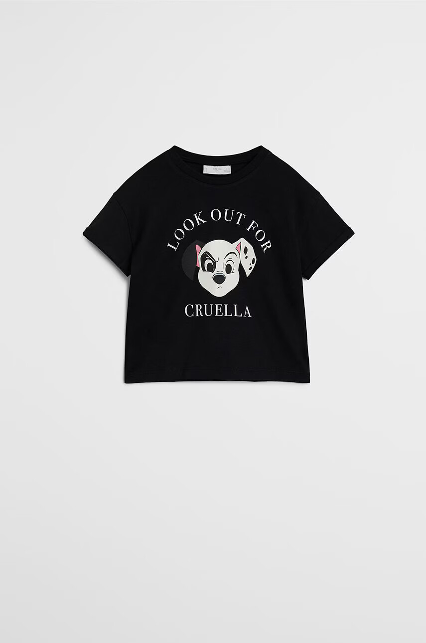 Mango Kids Детска тениска Cruella 80-104 cm - Pepit.bg