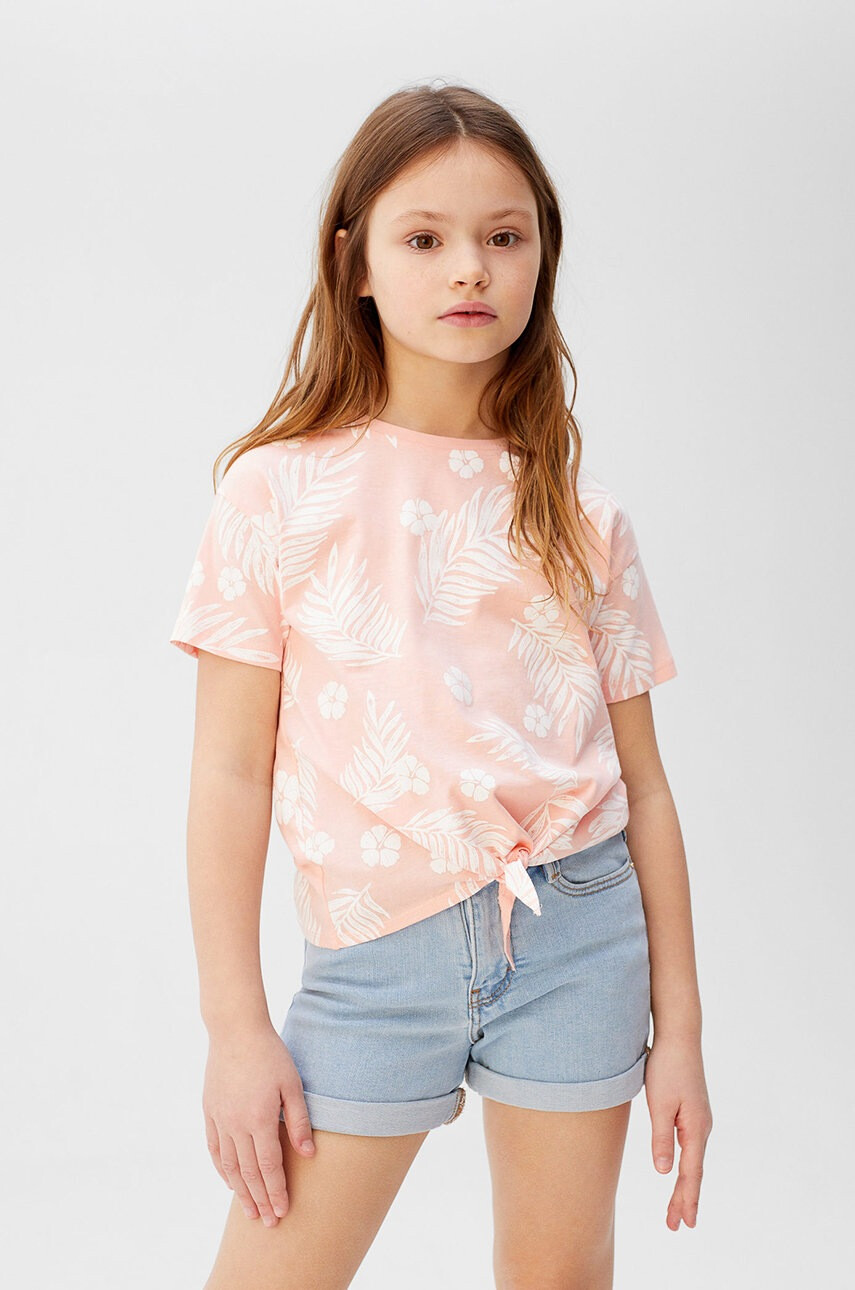 Mango Kids Детска тениска Days 110-164 cm - Pepit.bg