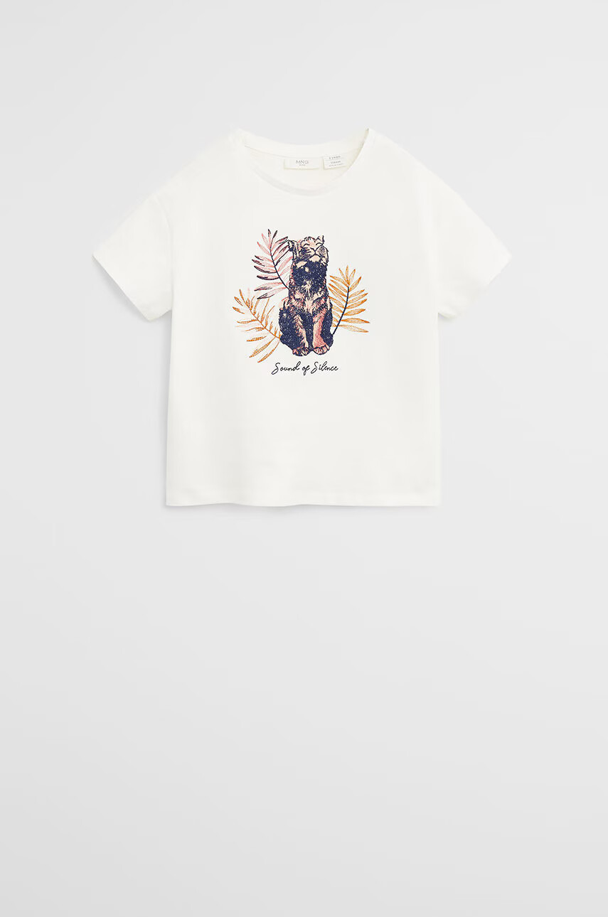 Mango Kids Детска тениска Gato 110-164 cm - Pepit.bg