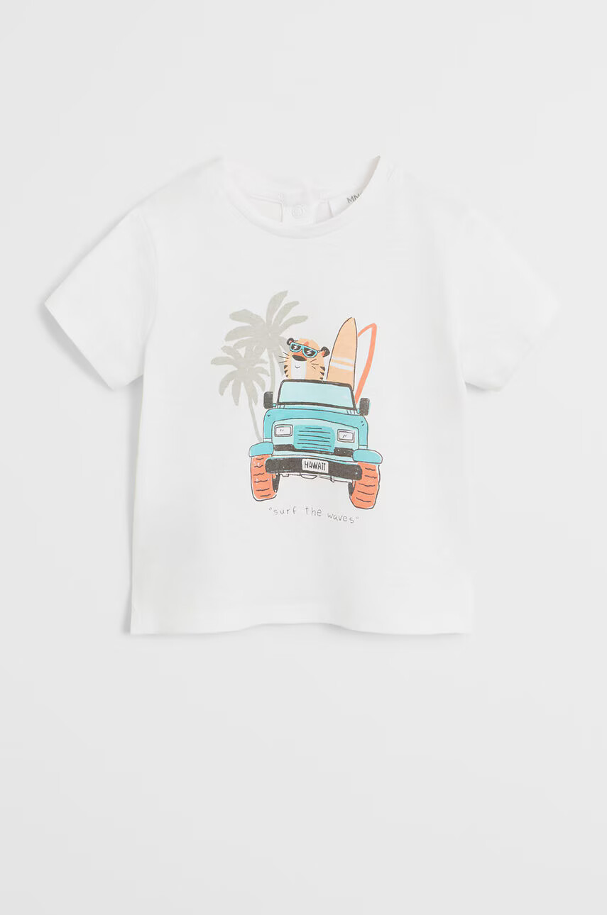 Mango Kids Детска тениска Hawaii 80-104 cm - Pepit.bg