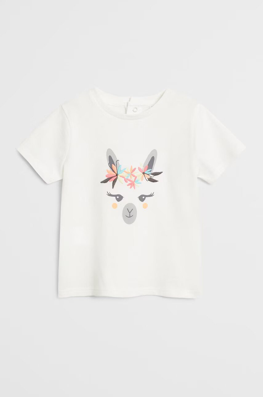 Mango Kids Детска тениска Laama 80-104 cm - Pepit.bg