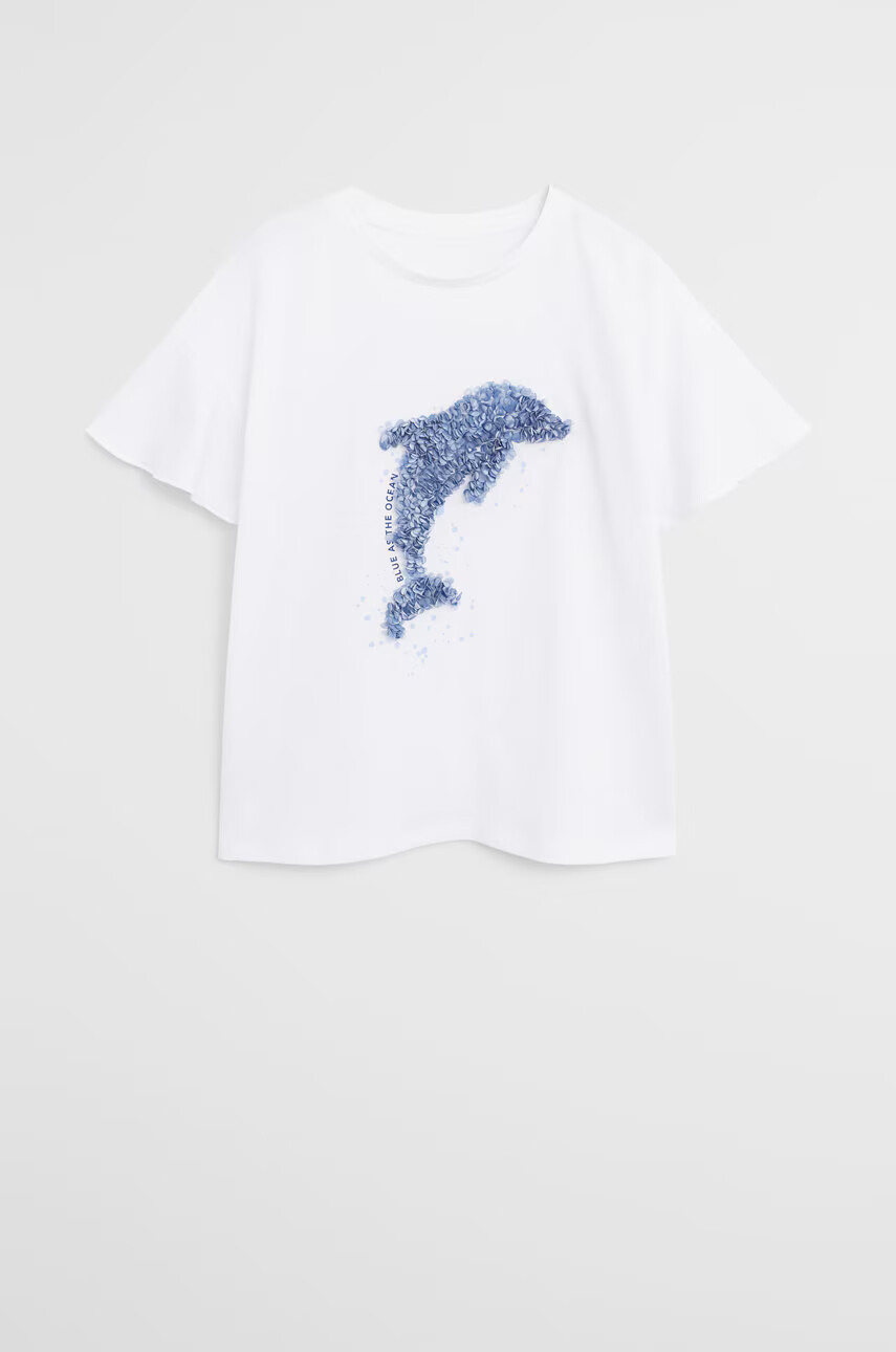 Mango Kids Детска тениска Marea 110-164 cm - Pepit.bg