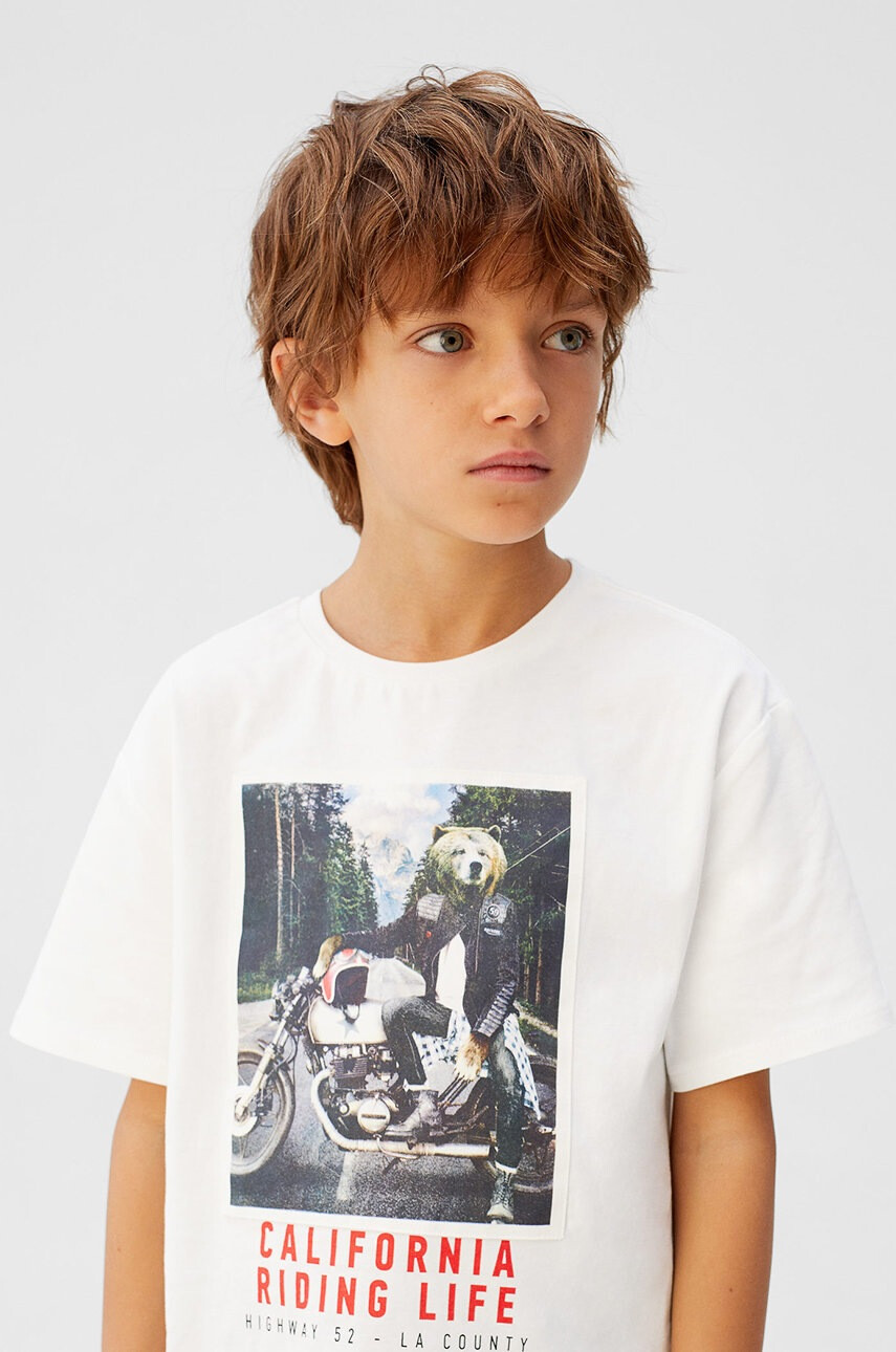 Mango Kids Детска тениска Oso 110-164 cm - Pepit.bg
