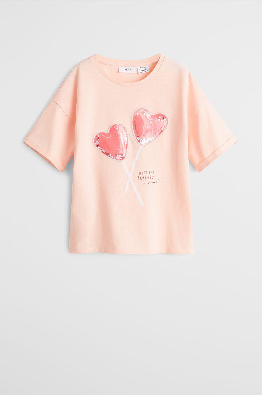 Mango Kids Детска тениска Piru 110-164 cm - Pepit.bg