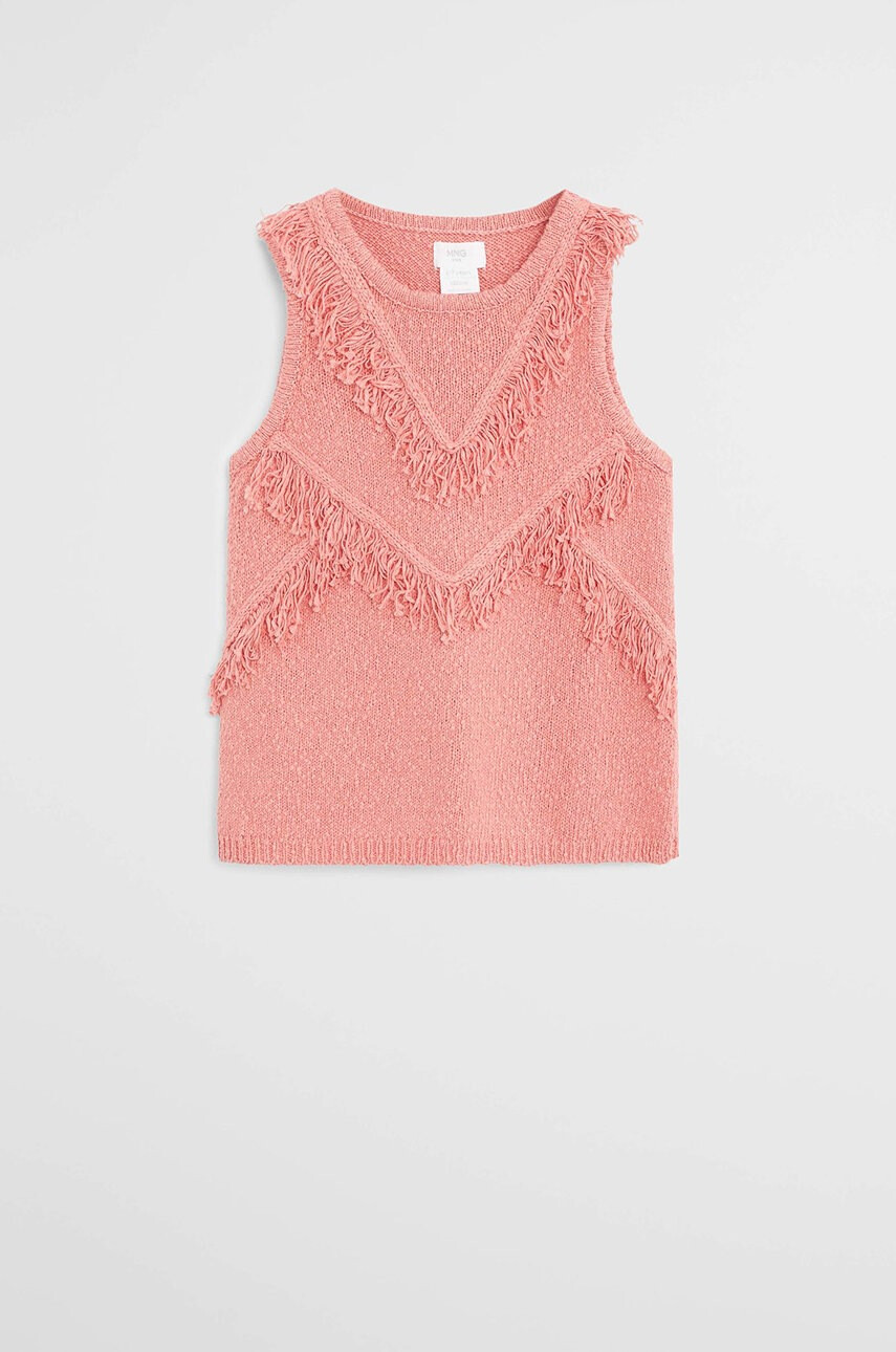 Mango Kids Детска тениска Slubby 110-164 cm - Pepit.bg