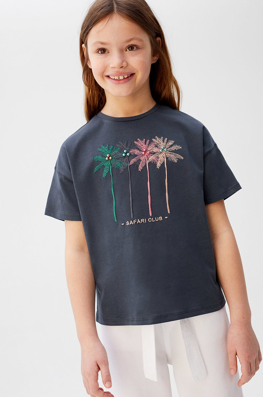 Mango Kids Детска тениска Tina 110-164 cm - Pepit.bg