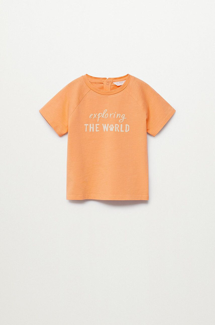 Mango Kids Детска тениска WORLD - Pepit.bg