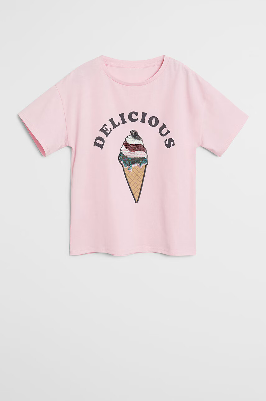 Mango Kids Детска тениска Yummy 110-164 cm - Pepit.bg