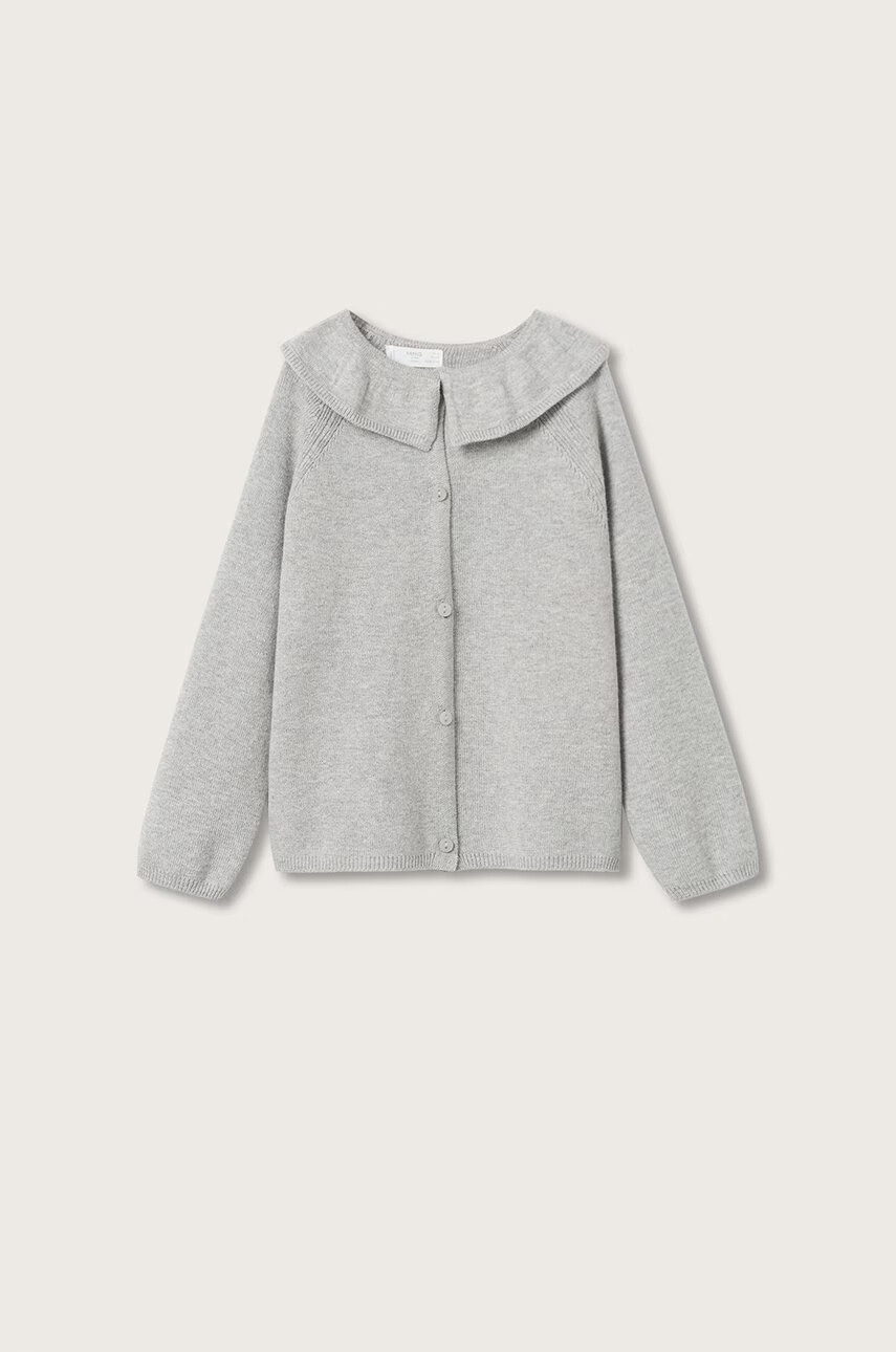 Mango Kids Детска жилетка в сиво от лека материя - Pepit.bg