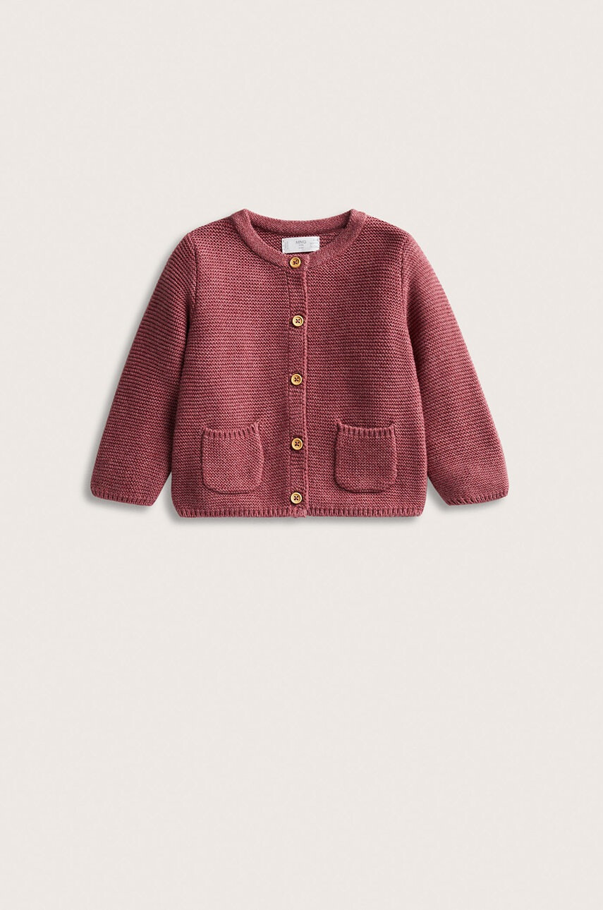 Mango Kids Детска жилетка в розово от лека материя - Pepit.bg