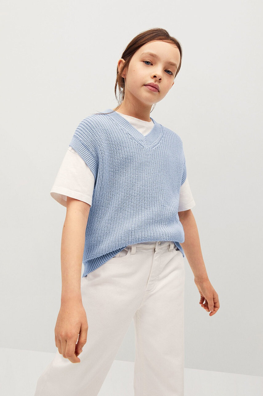 Mango Kids Детска жилетка Vera 116-164 cm - Pepit.bg