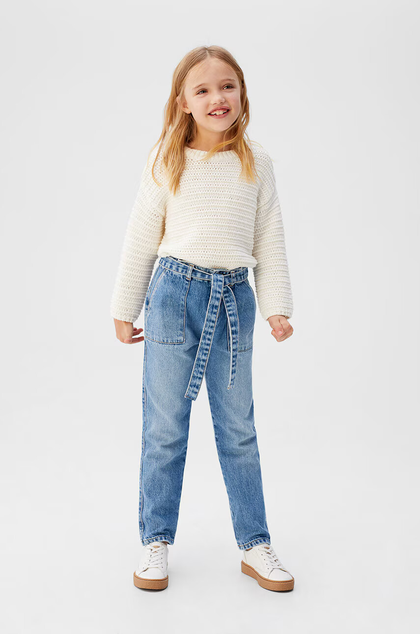Mango Kids Детски дънки Baggy 110-164 cm - Pepit.bg