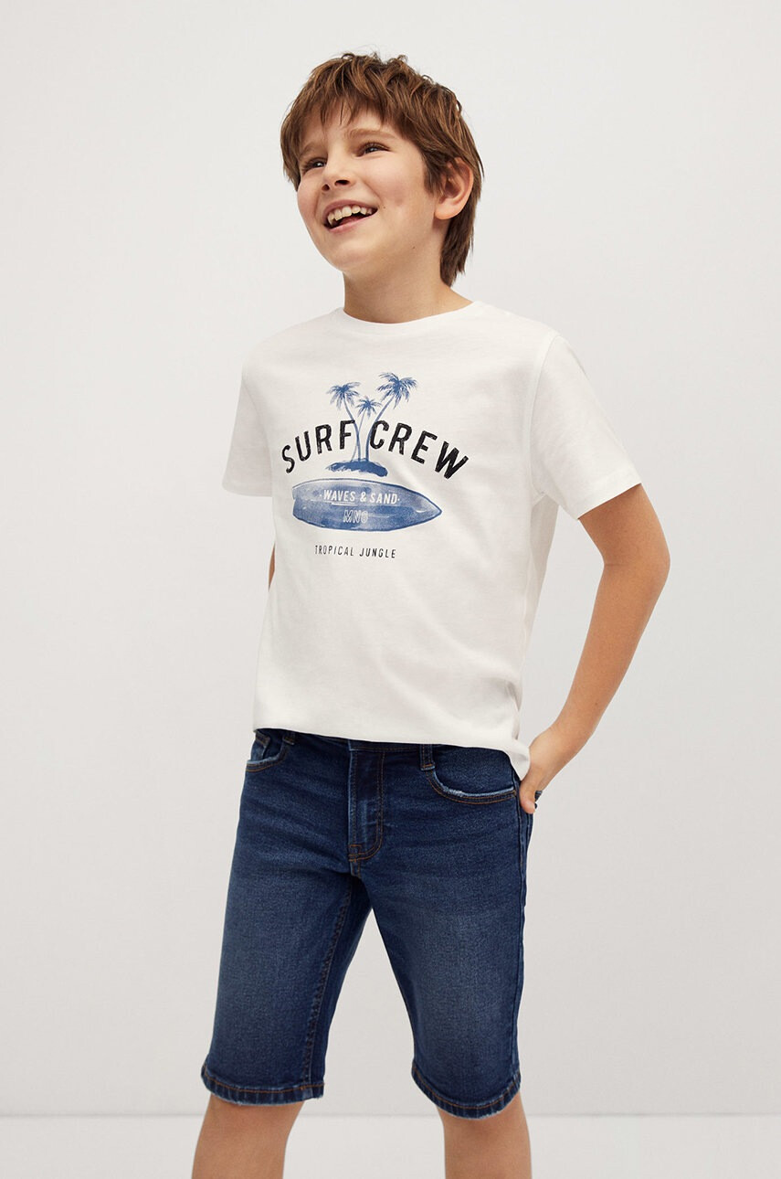 Mango Kids Детски дънков къс панталон John 110-164 cm - Pepit.bg