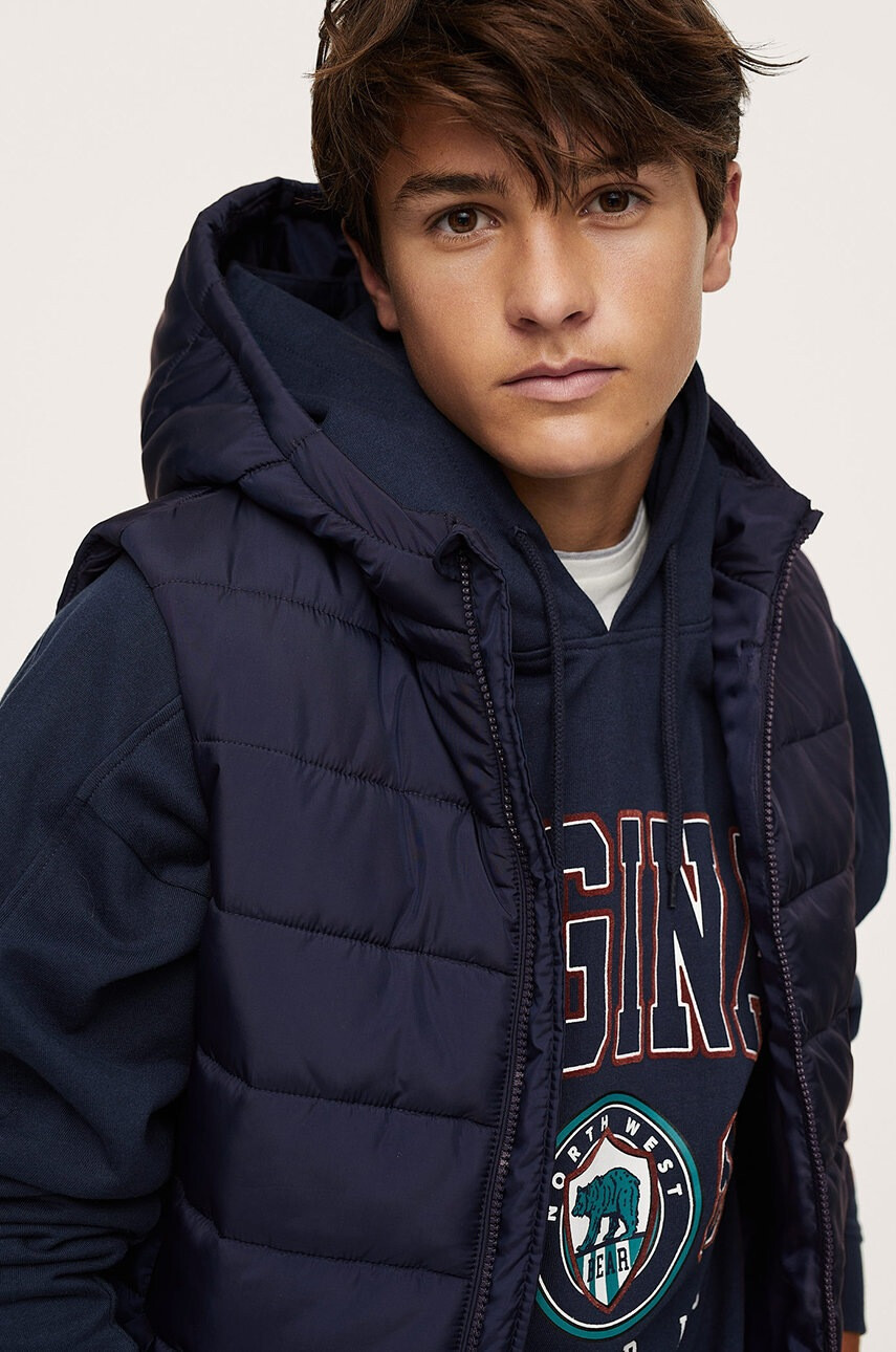 Mango Kids Детски елек Unite в тъмносиньо - Pepit.bg