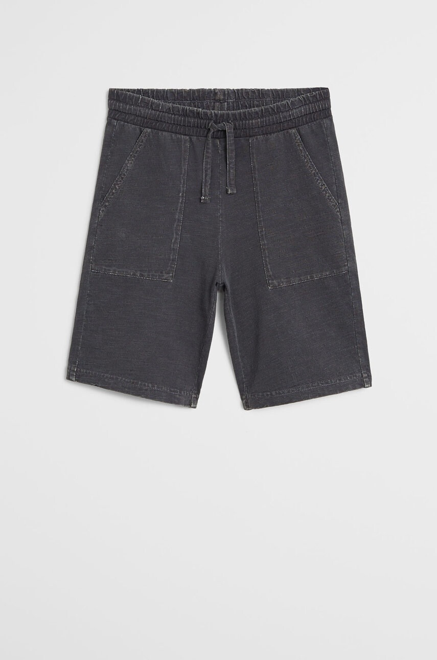 Mango Kids Детски къси панталони Slub 110-164 cm - Pepit.bg