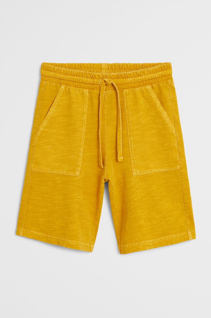 Mango Kids Детски къси панталони Slub 110-164 cm - Pepit.bg