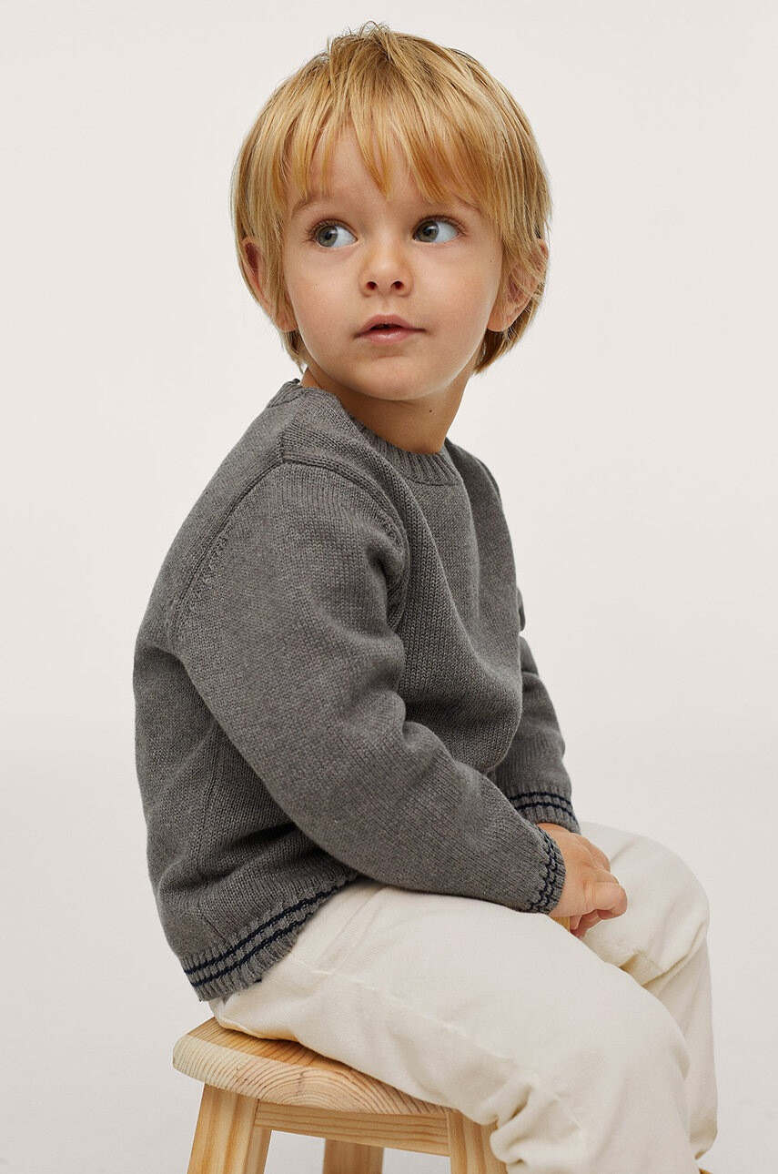 Mango Kids Детски памучен пуловер Russel - Pepit.bg