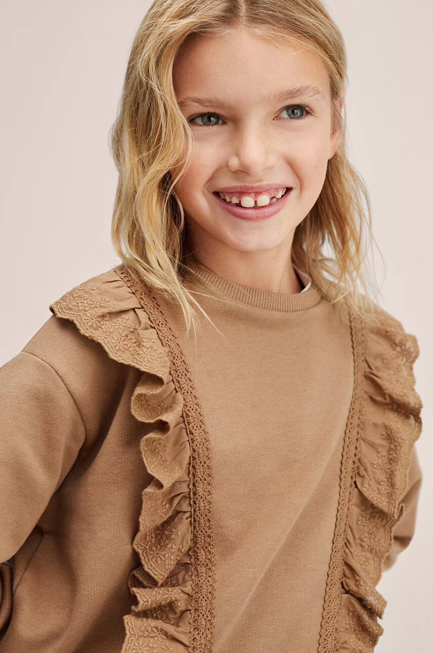 Mango Kids Детски памучен суичър - Pepit.bg