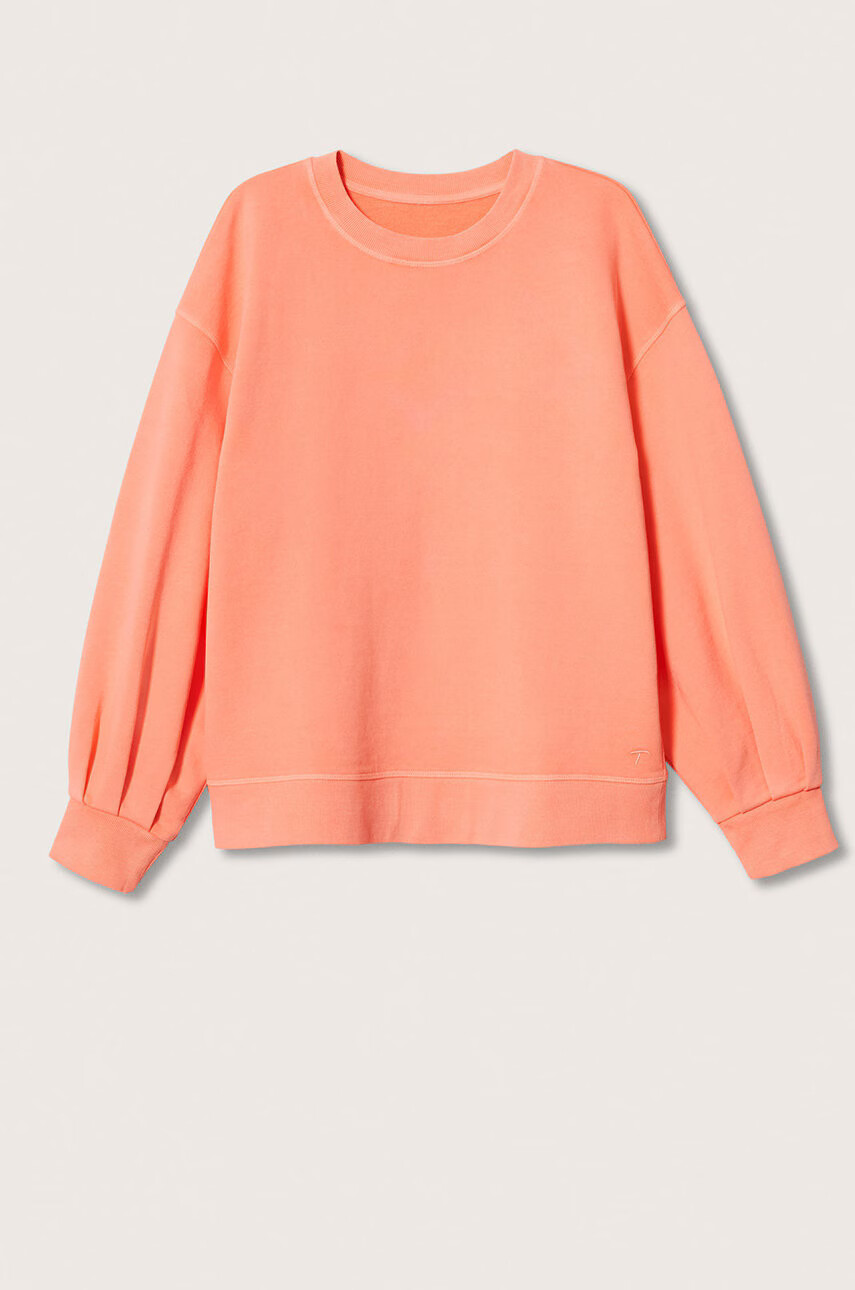 Mango Kids Детски памучен суичър Fluor - Pepit.bg