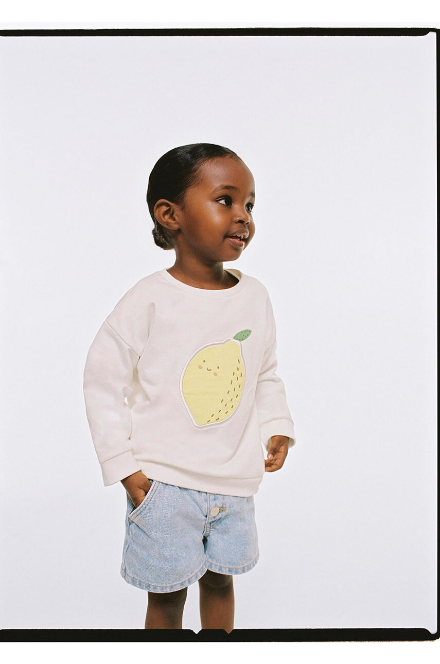 Mango Kids Детски памучен суичър Frutti - Pepit.bg