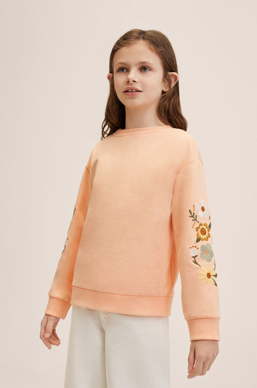 Mango Kids Детски памучен суичър Isabel - Pepit.bg