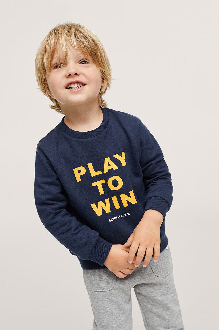 Mango Kids Детски памучен суичър Play - Pepit.bg