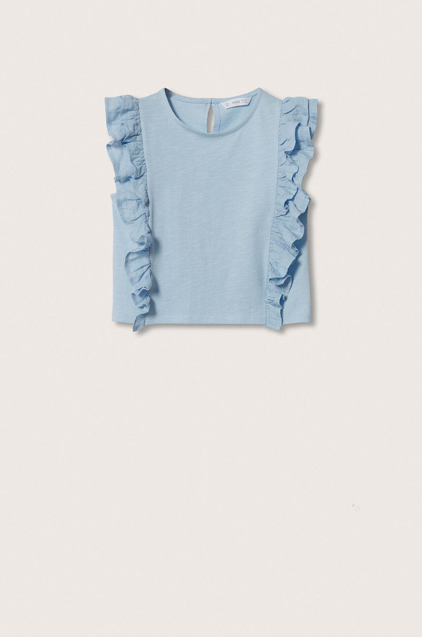 Mango Kids Детски памучен топ Preppy - Pepit.bg