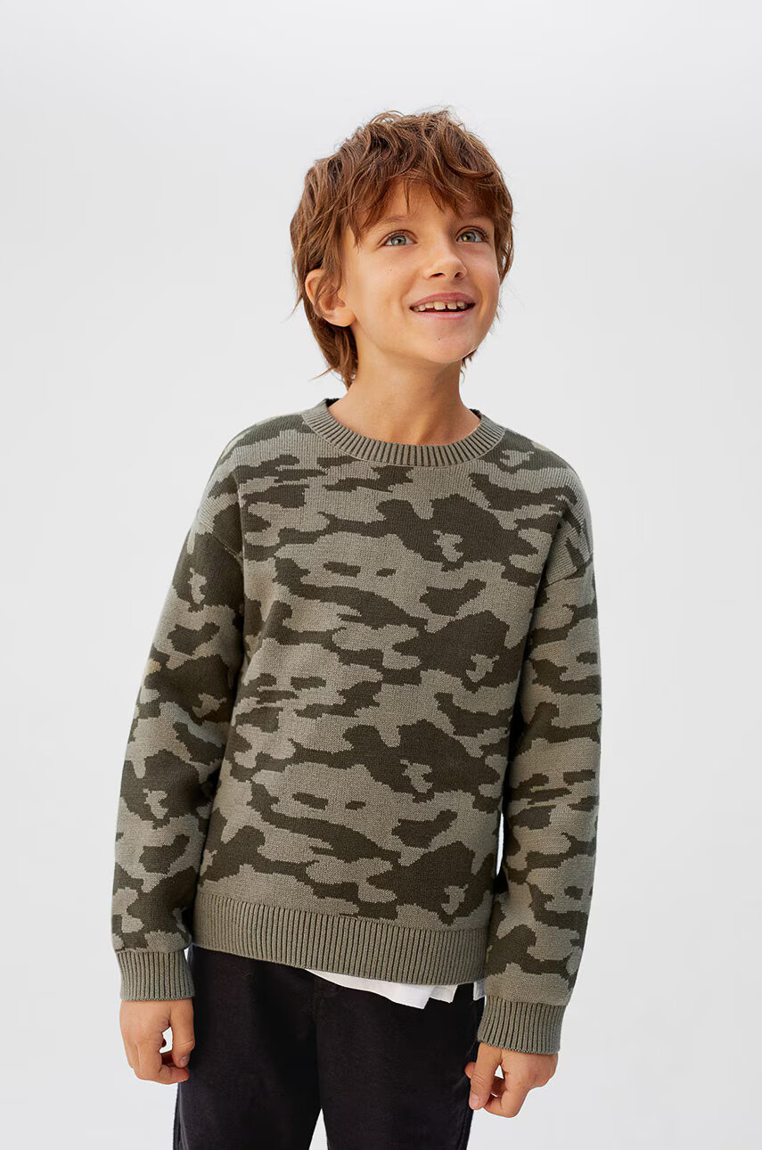Mango Kids Детски пуловер Camu 110-164 cm - Pepit.bg