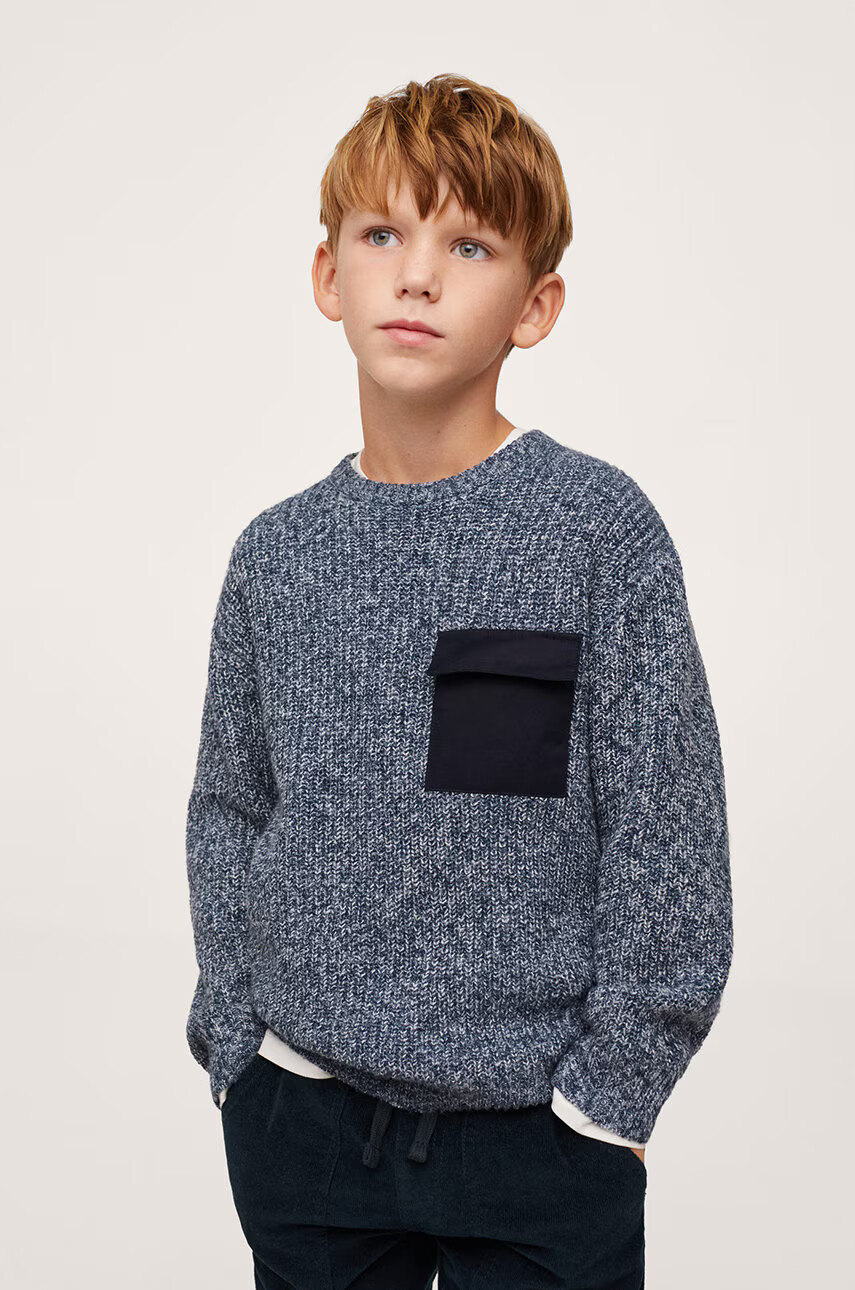 Mango Kids Детски пуловер Hansel от лека материя - Pepit.bg
