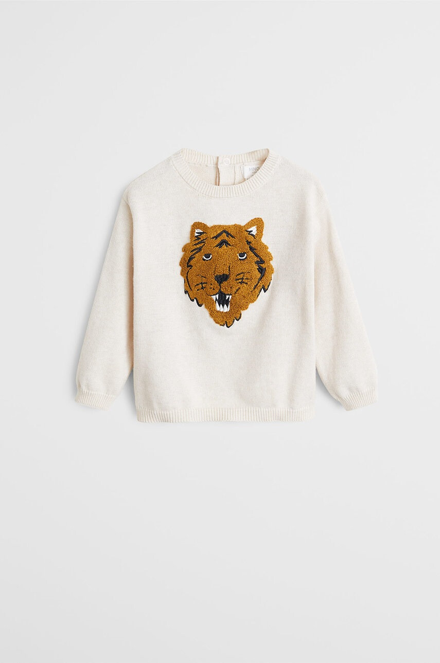Mango Kids Детски пуловер Tiger 80-104 cm - Pepit.bg