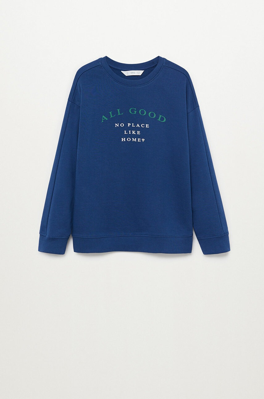 Mango Kids Детски суичър WORDING - Pepit.bg
