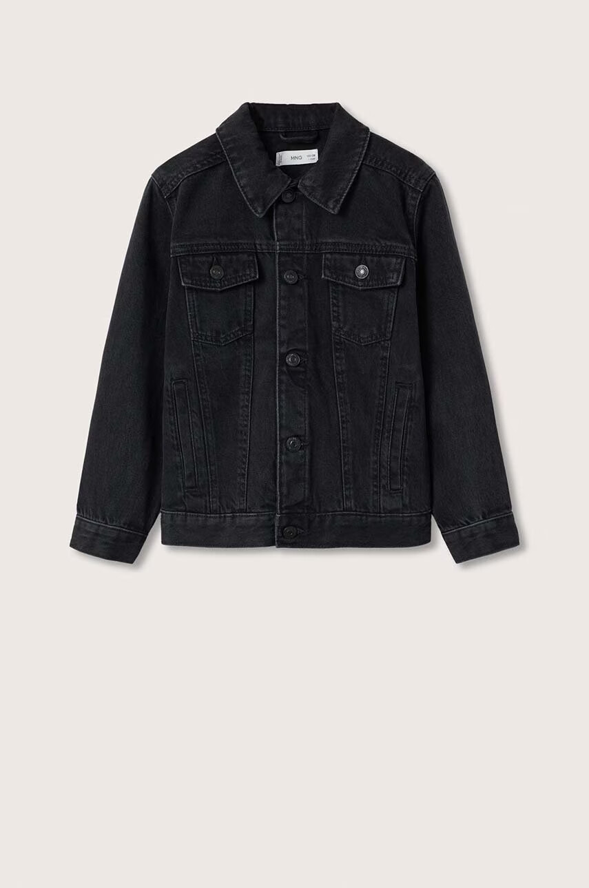Mango Kids Детско дънково яке в сиво - Pepit.bg