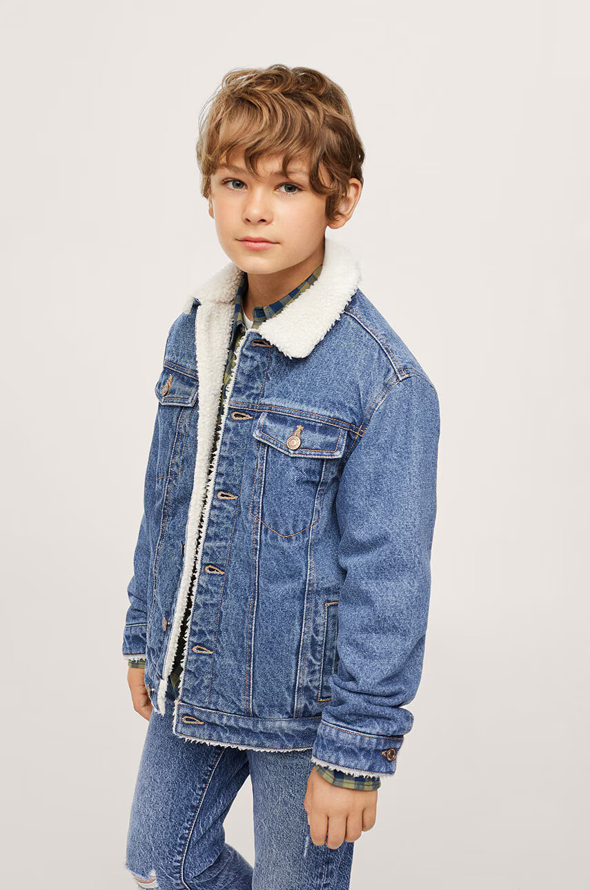Mango Kids Детско дънково яке Elliot - Pepit.bg