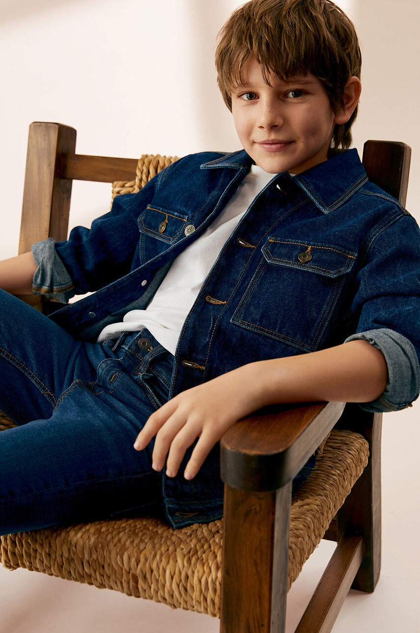 Mango Kids Детско дънково яке Paul 110-164 cm - Pepit.bg