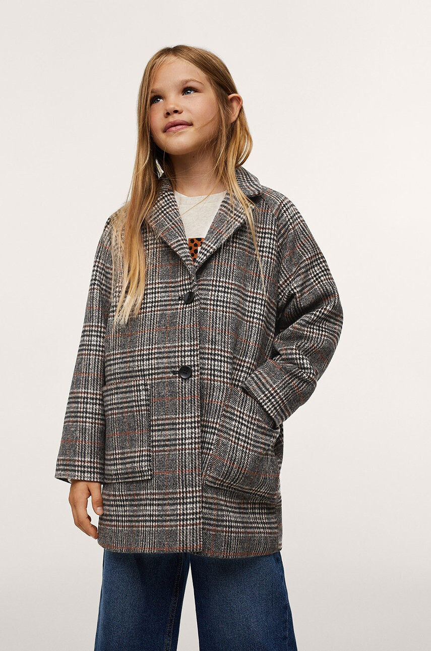 Mango Kids Детско палто в сиво - Pepit.bg