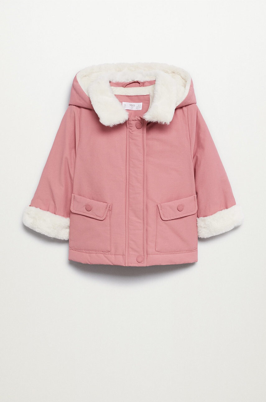 Mango Kids Детско яке в розово - Pepit.bg