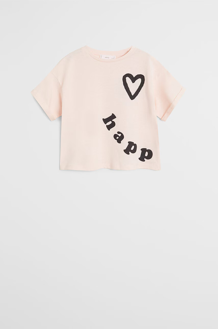Mango Kids Тениска Happy 116-164 cm (2-бройки) - Pepit.bg