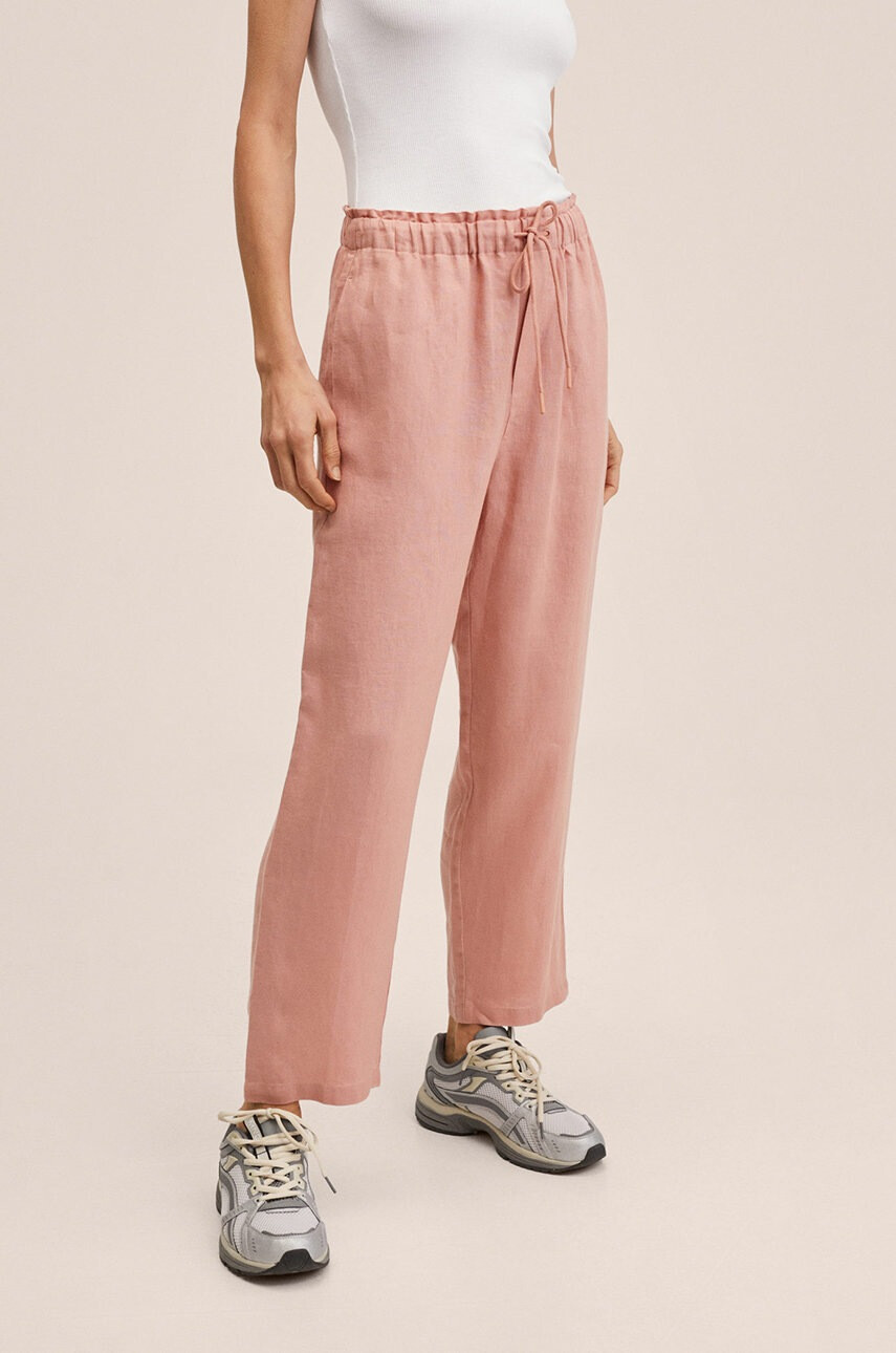 Mango Ленен панталон Linen - Pepit.bg