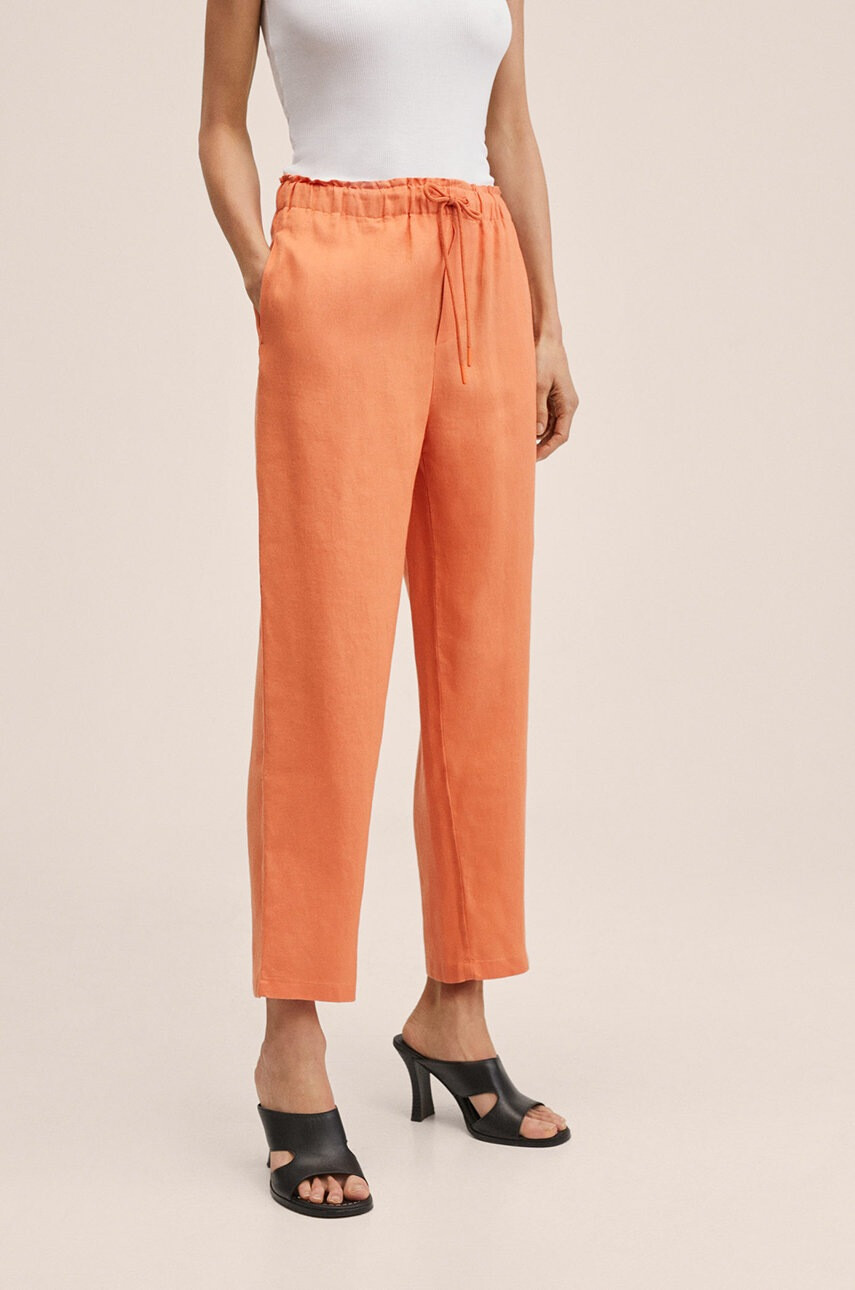 Mango Ленен панталон Linen - Pepit.bg