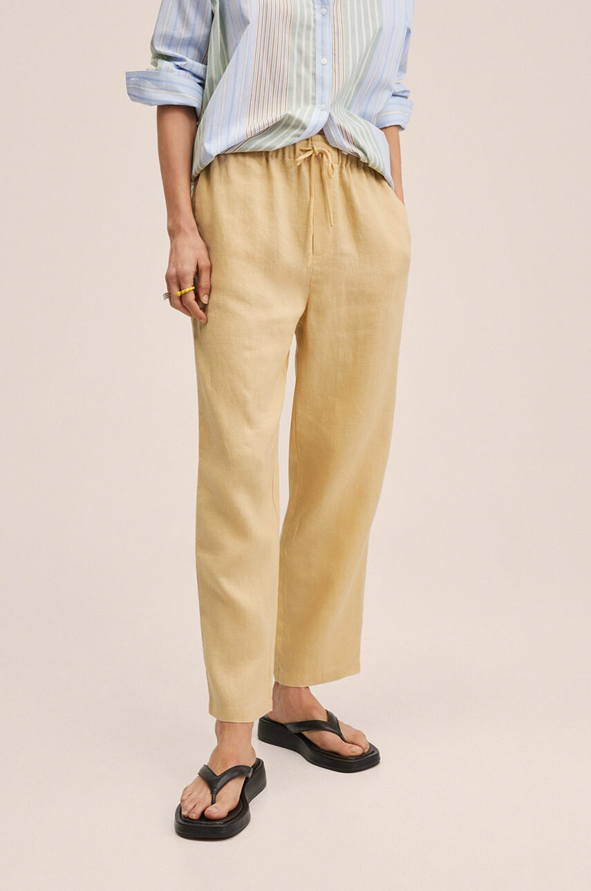 Mango Ленен панталон Linen - Pepit.bg