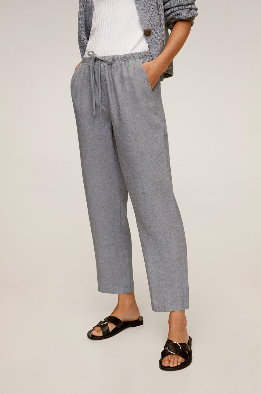 Mango Панталони Linen - Pepit.bg
